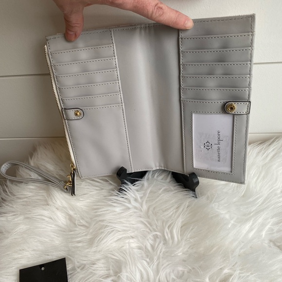 Nanette Lepore Scrolled Geometric Wallet Wristlet Old Money Travel Vacation - Picture 7 of 10